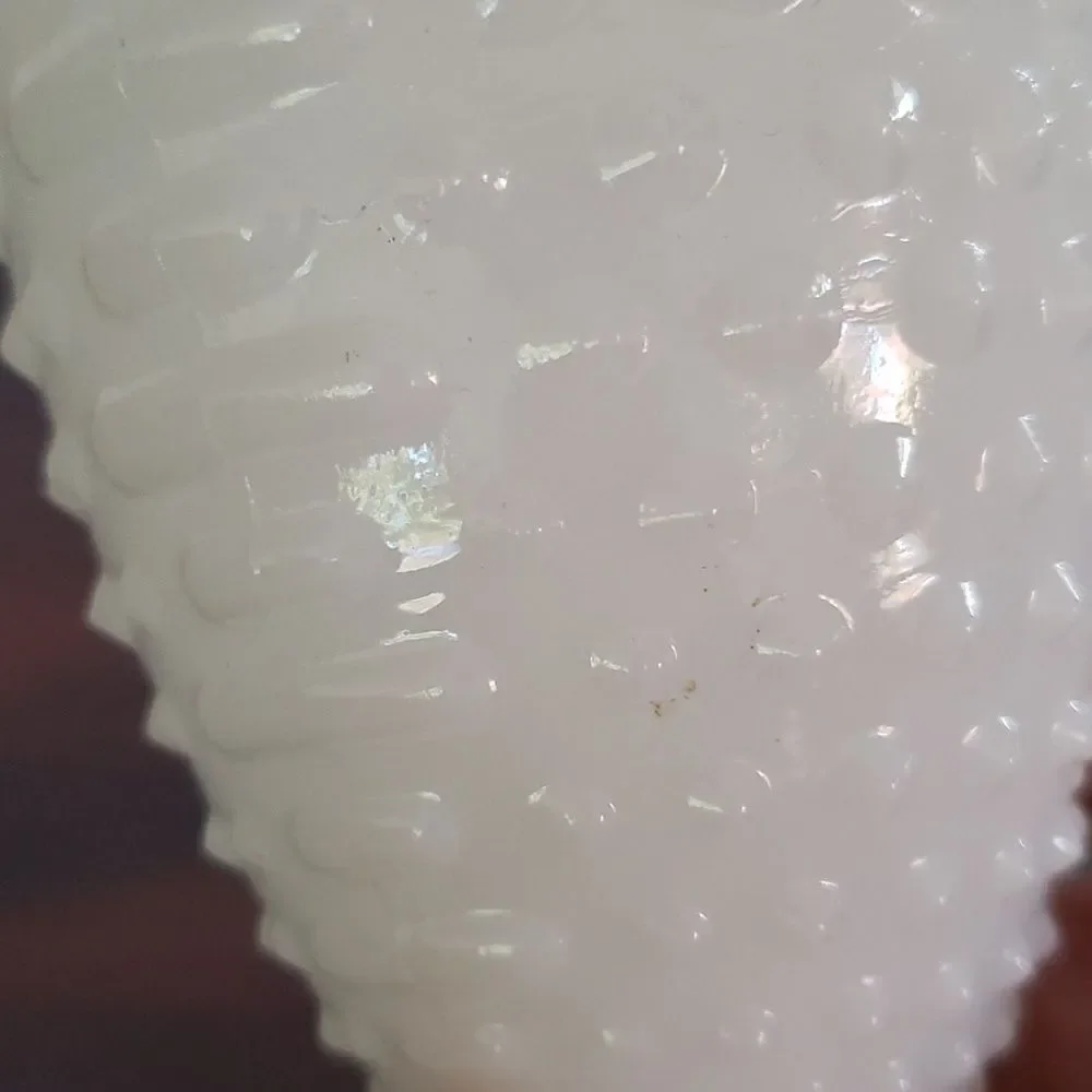Vintage Hobnail Milk Glass Goblet